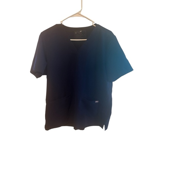Figs Deep Blue Medical Scrub Top - Picture 7 of 7